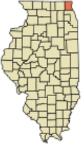 A map of the state of illinois